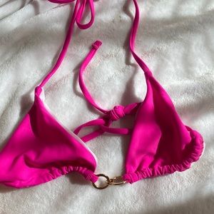 Small hot pink bikini top